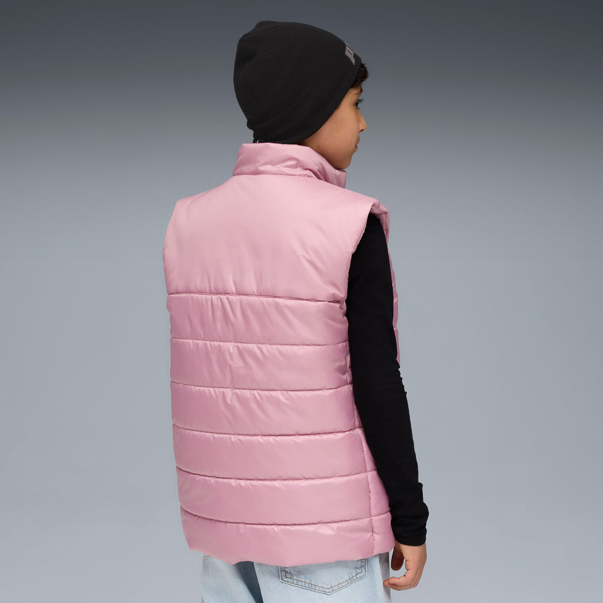 Chaleco acolchado juvenil ESS – POISED PINK – vista 4