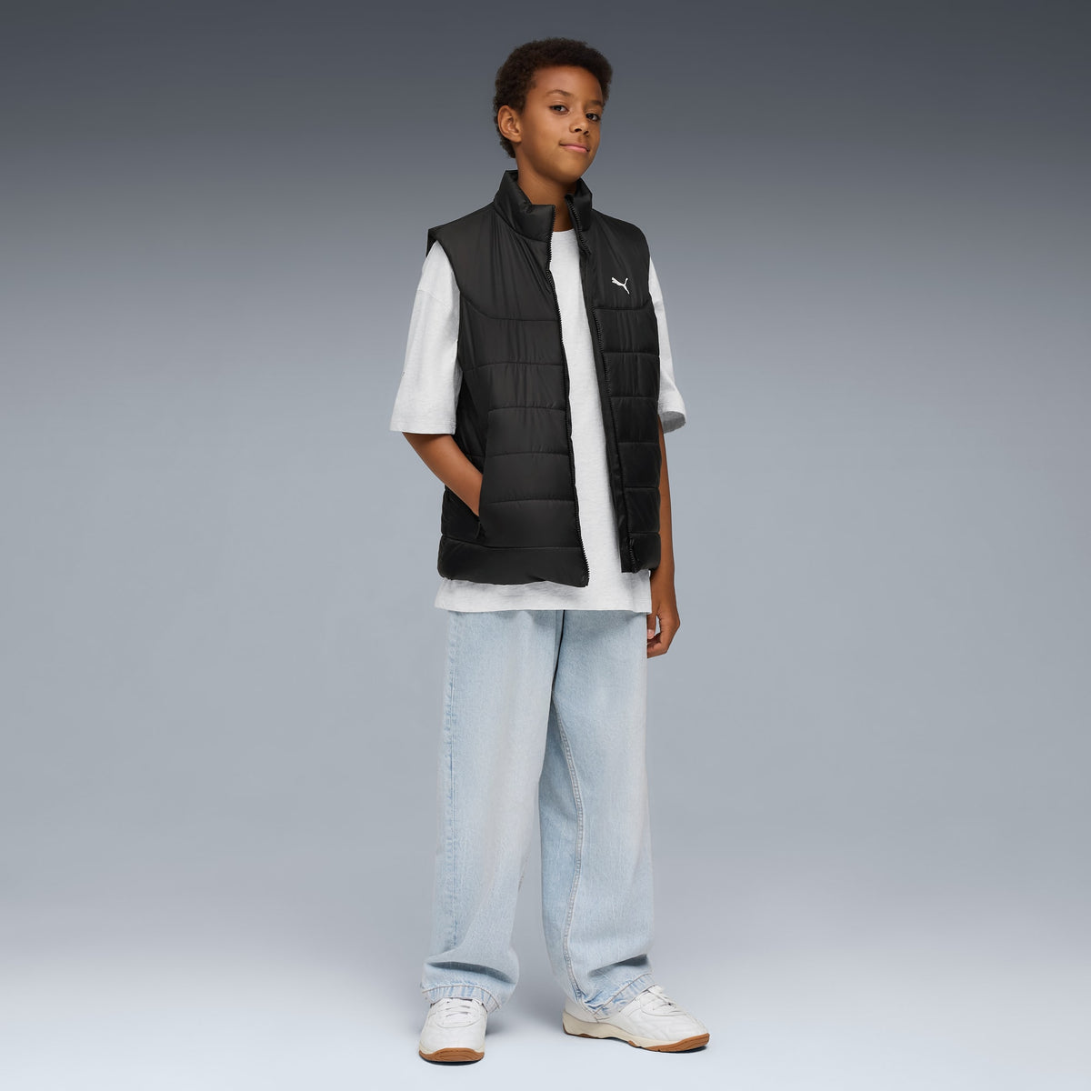 Chaleco acolchado juvenil ESS – PUMA BLACK – vista 3