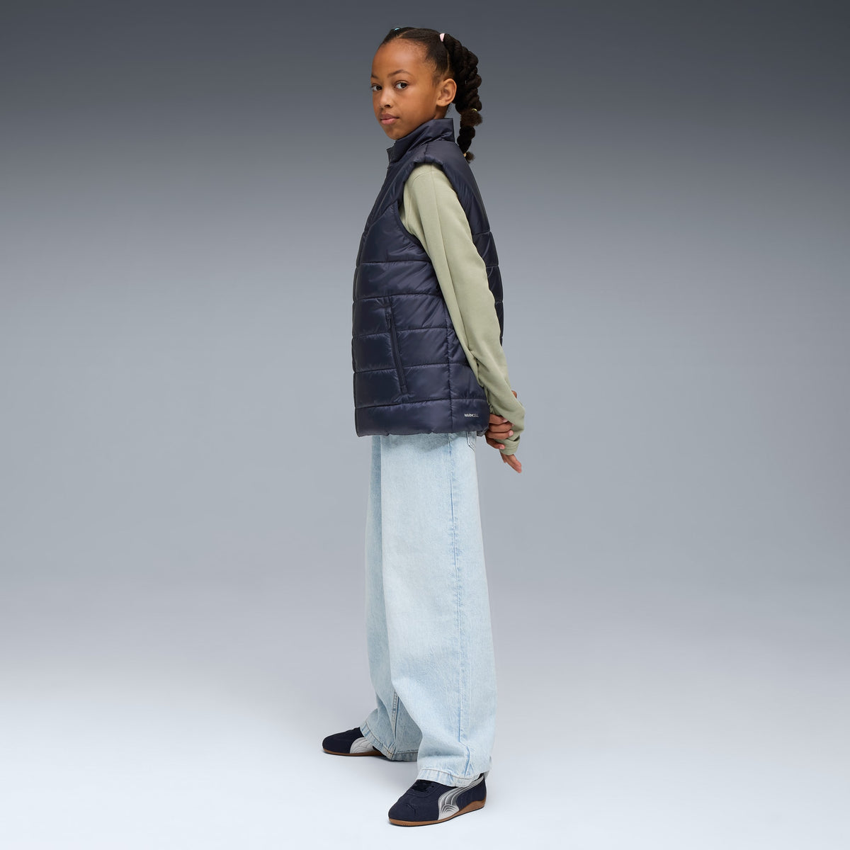 Chaleco acolchado juvenil ESS – NEW NAVY – vista 3