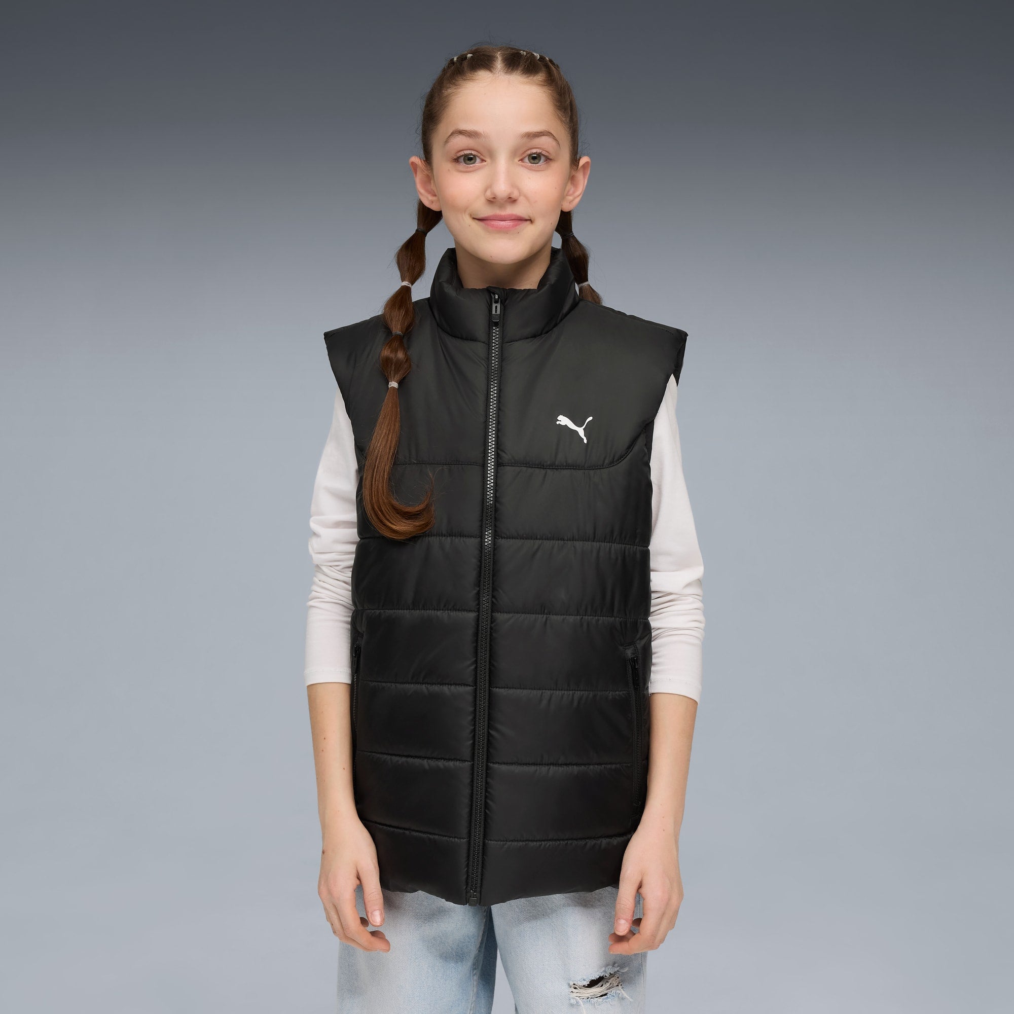 Chaleco acolchado juvenil ESS – PUMA BLACK – vista 1