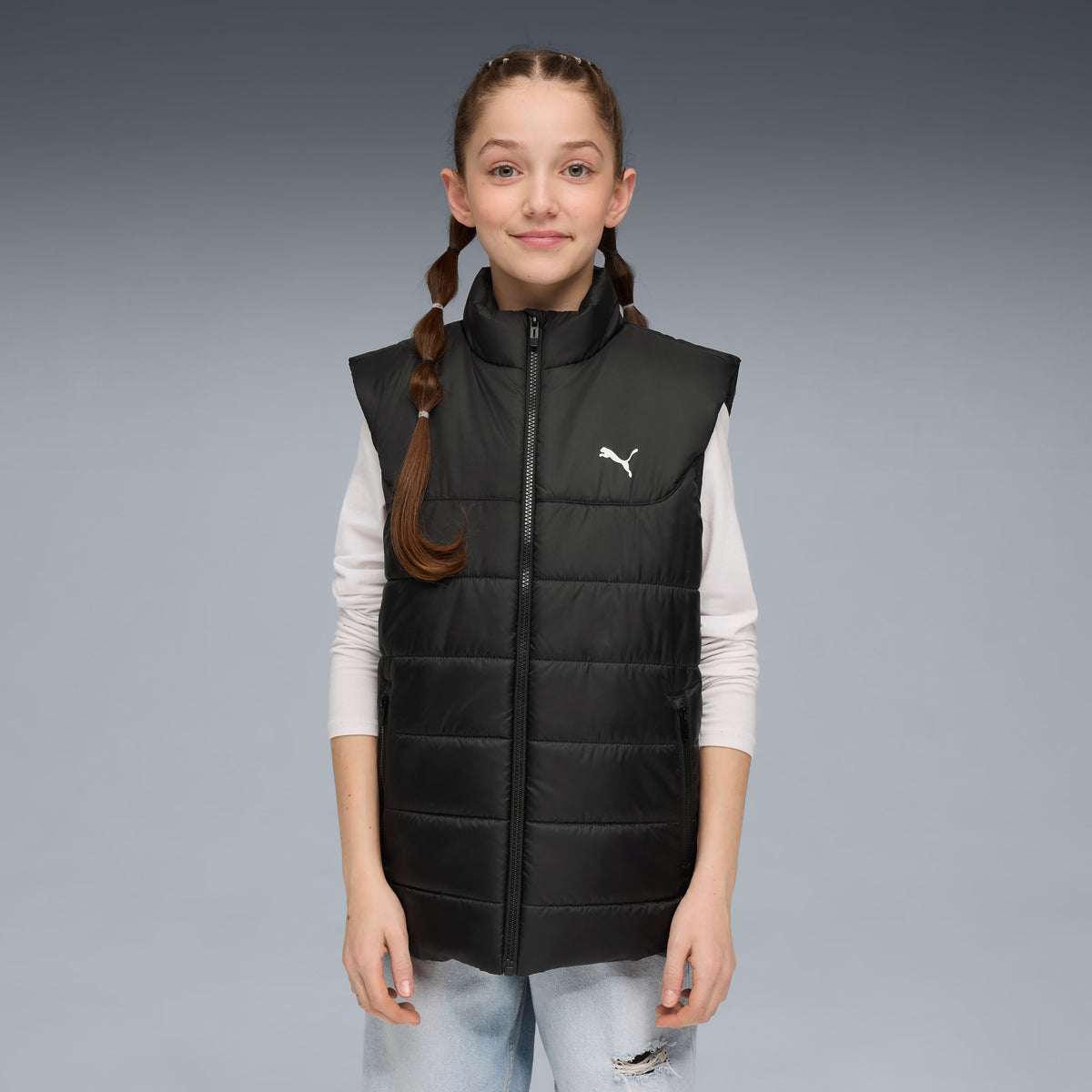 Chaleco acolchado juvenil ESS – PUMA BLACK – vista 1