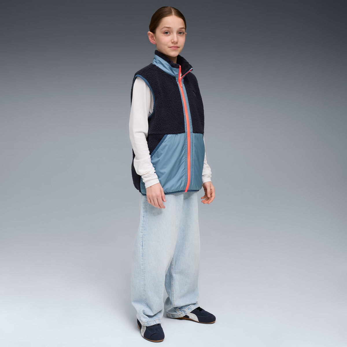 Chaleco híbrido Sherpa juvenil – NEW NAVY – vista 3