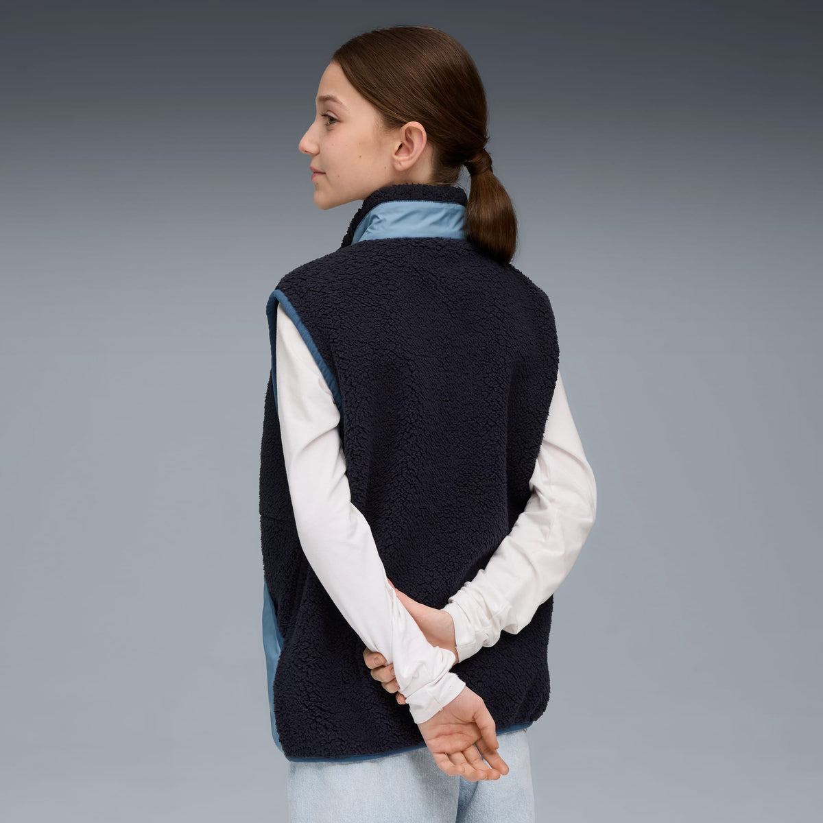 Chaleco híbrido Sherpa juvenil – NEW NAVY – vista 4