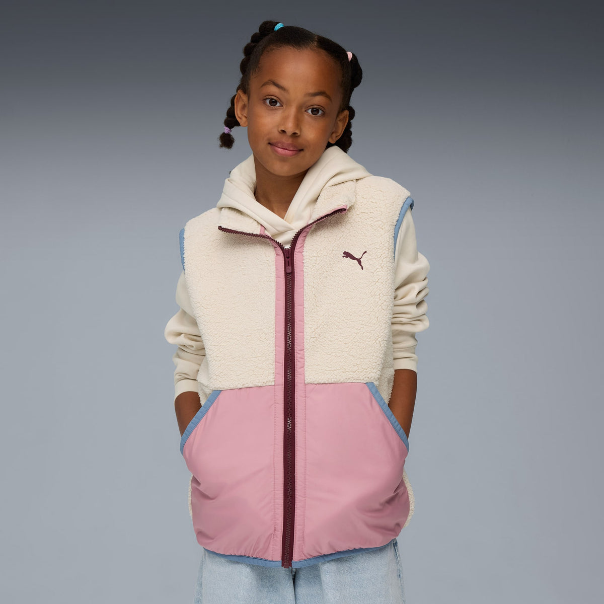 Chaleco híbrido Sherpa juvenil – ALPINE SNOW – vista 1