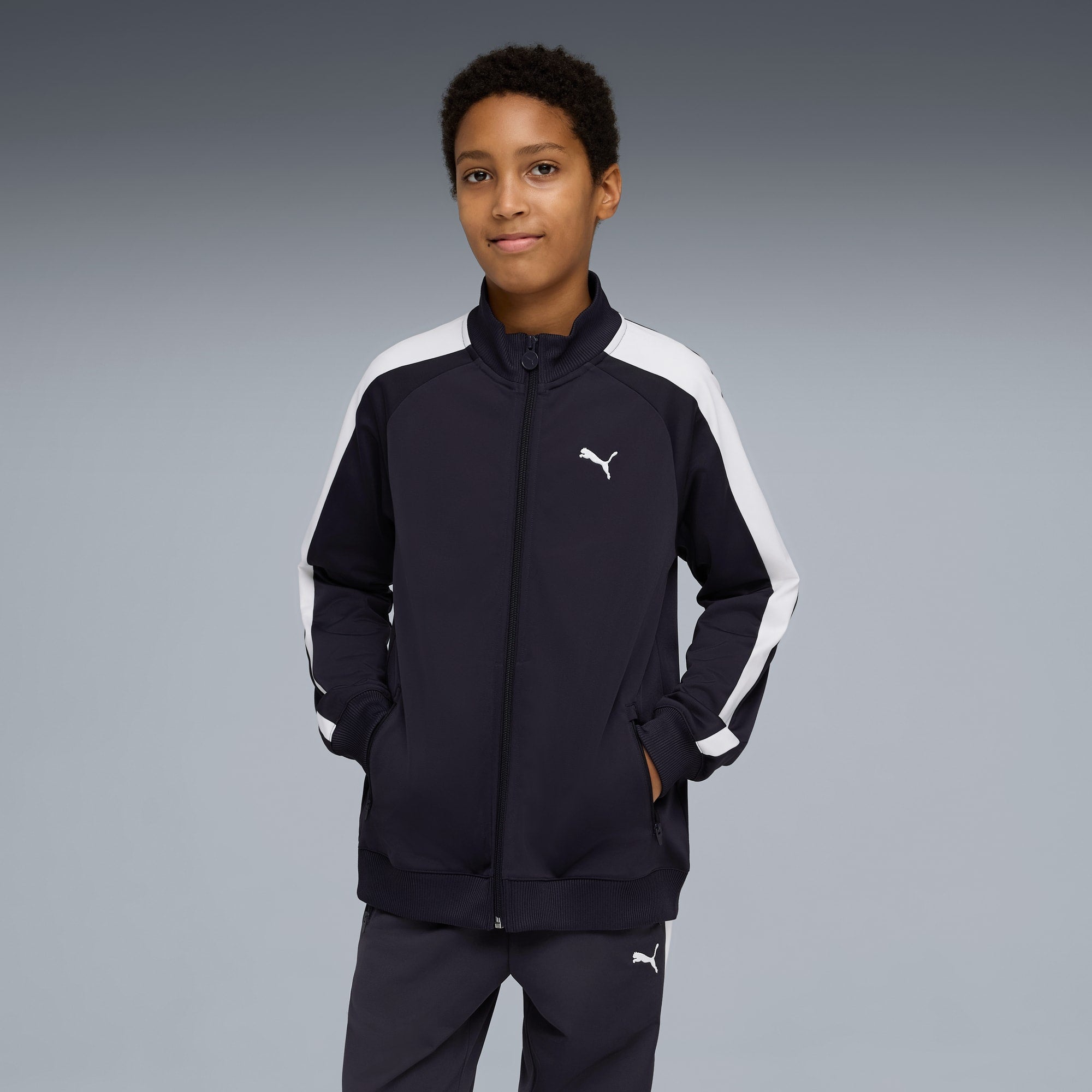 Chamarra T7 ALWAYS ON juvenil – NEW NAVY – vista 1