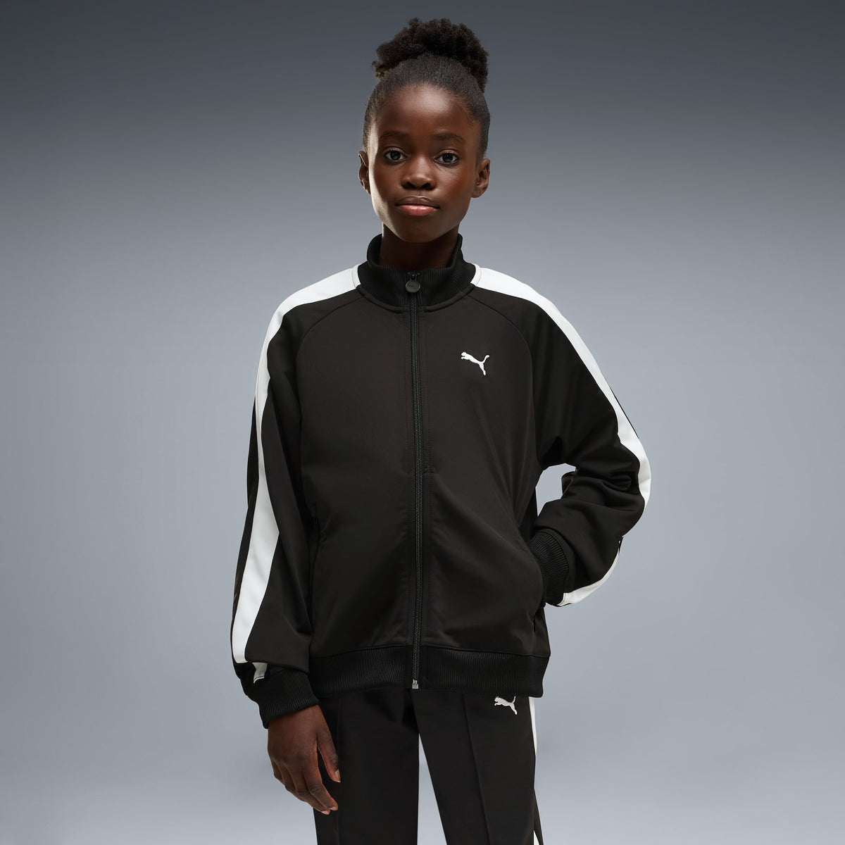 Chamarra T7 ALWAYS ON juvenil – PUMA BLACK – vista 1