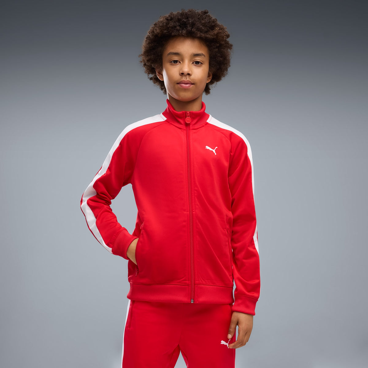Chamarra T7 ALWAYS ON juvenil – FOR ALL TIME RED – vista 1