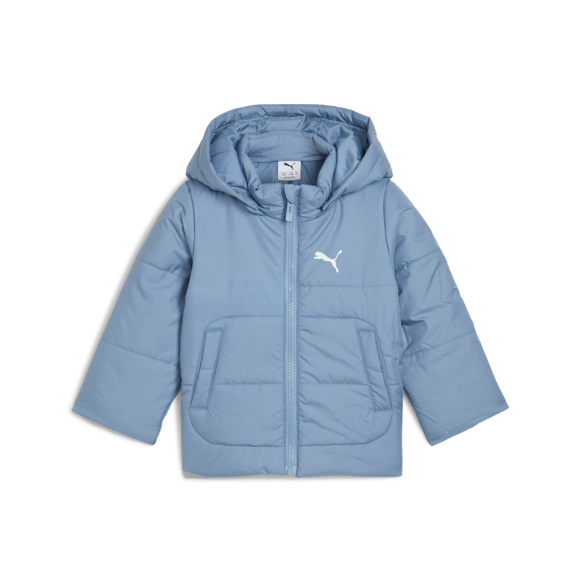 Chamarra acolchada con capucha Minicats para infantes – COOL BLUE – vista 1