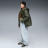 Chamarra acolchada con capucha juvenil Essentials – Dark Olive – vista 3