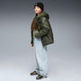 Chamarra acolchada con capucha juvenil Essentials – Dark Olive – vista 3