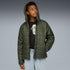 Chamarra acolchada con capucha juvenil Essentials – Dark Olive – vista 1