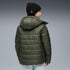 Chamarra acolchada con capucha juvenil Essentials – Dark Olive – vista 4