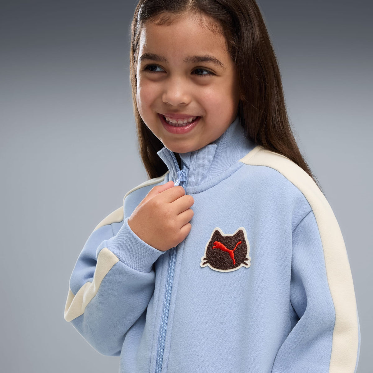 Chamarra holgada con cremallera para niños Imaginary Friend T7 – Chambray Blue – vista 2