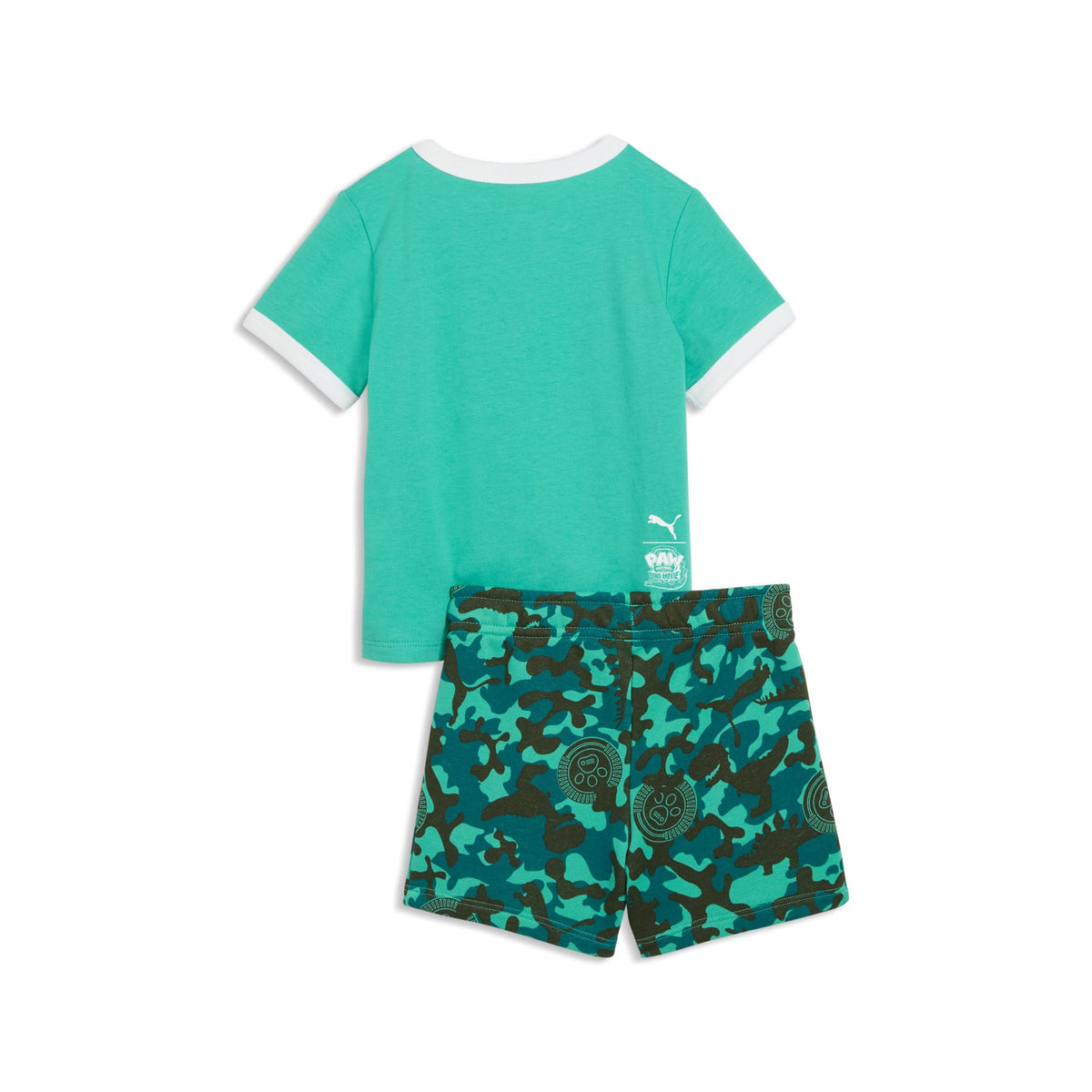 Conjunto con shorts PUMA x PAW PATROL Minicats para bebés – Vibrant Green – vista 2