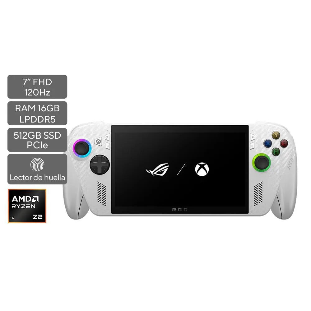 Consola ASUS 7" ROG XBOX Ally RC73YA - AMD Z2 A - RAM 16GB - 512 GB SSD - Blanca