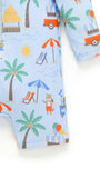 Printed L/S Sunsuit and Hat Cancun Print
