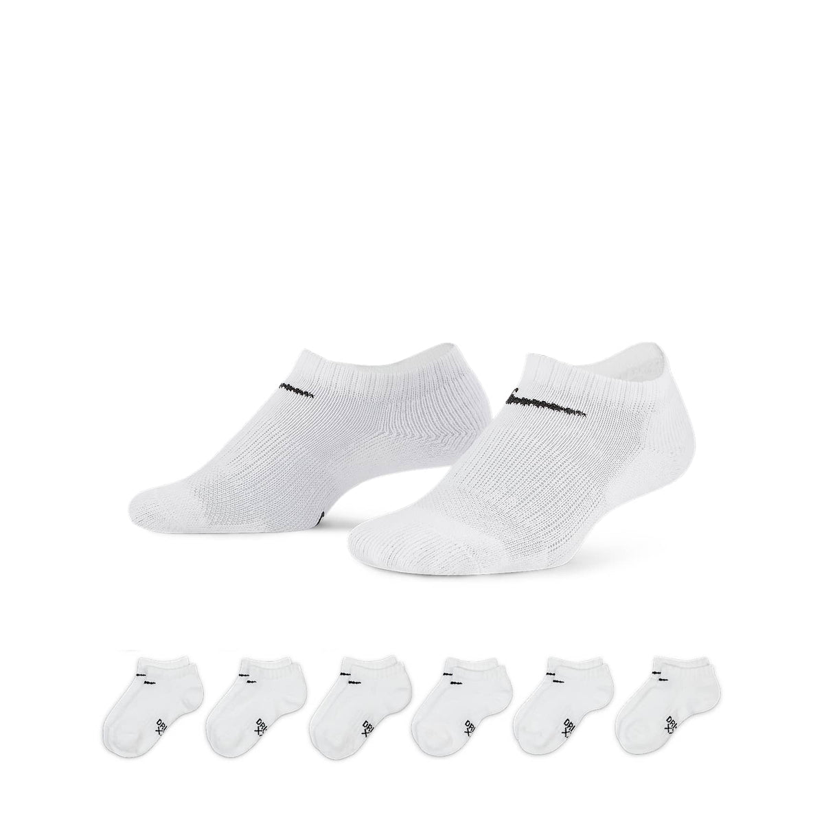 Calcetines invisibles para niños talla grande (6 pares) Nike Dri-FIT Performance Basics – Blanco – vista 1