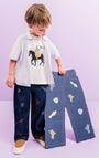 Jean Babyfresh Straight Apliques Bordados para Niño