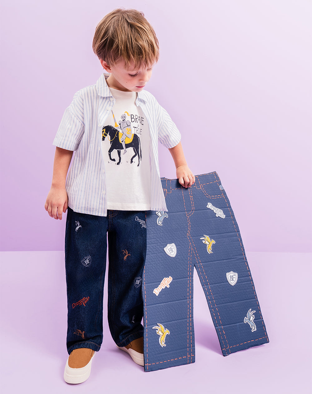 Jean Babyfresh Straight Apliques Bordados para Niño