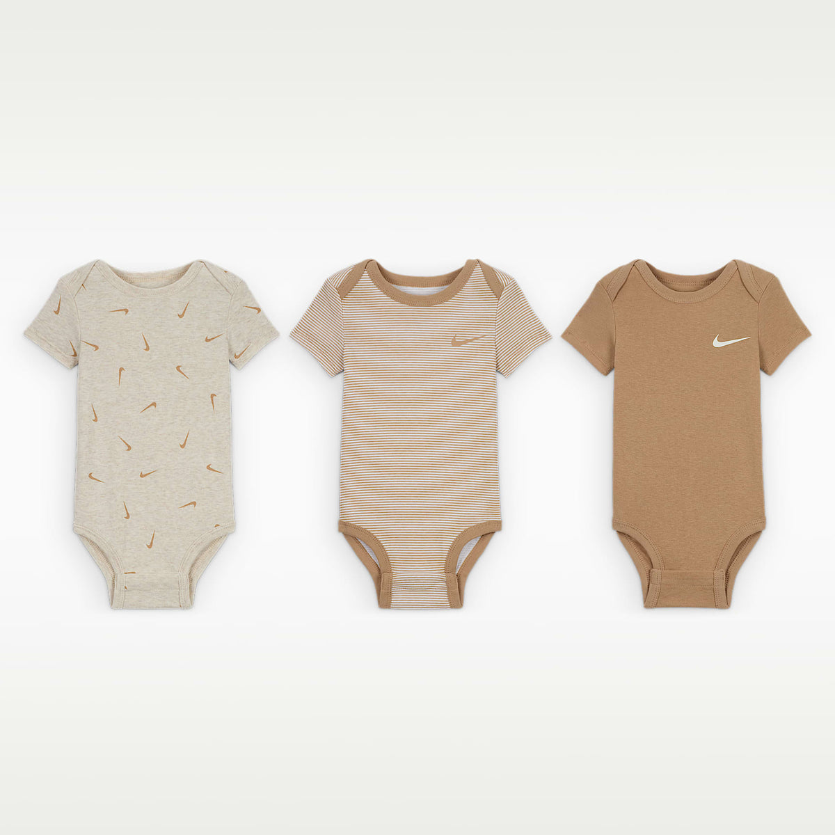 Conjunto de body para bebé (0 a 9 meses) (3 piezas) Nike Baby Essentials – Marfil pálido – vista 1