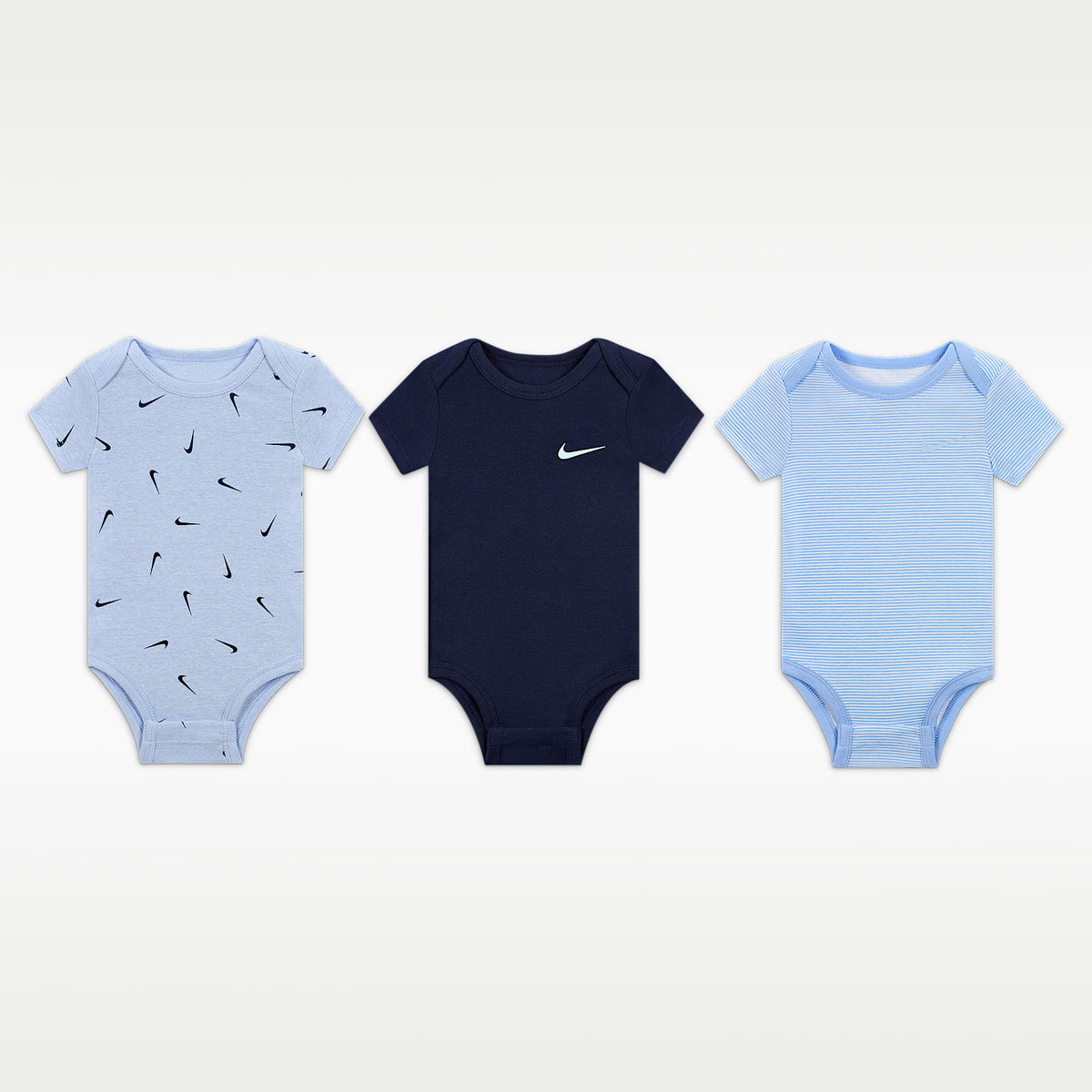 Conjunto de body para bebé (0 a 9 meses) (3 piezas) Nike Baby Essentials – Multicolor/Cobalto felicidad – vista 1