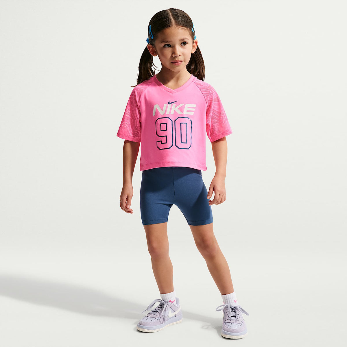 Conjunto de 2 piezas de shorts de ciclismo infantil Dri-FIT Easy Breezy Nike – Azul marino místico – vista 1