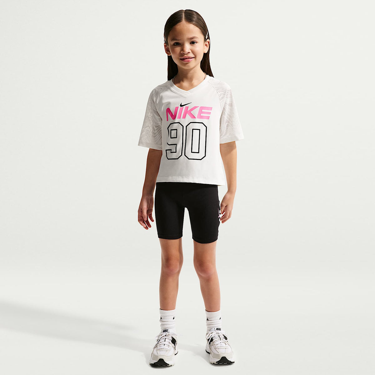 Conjunto de dos piezas de shorts de ciclismo Dri-FIT Easy Breezy para niños talla pequeña Nike – Negro – vista 1
