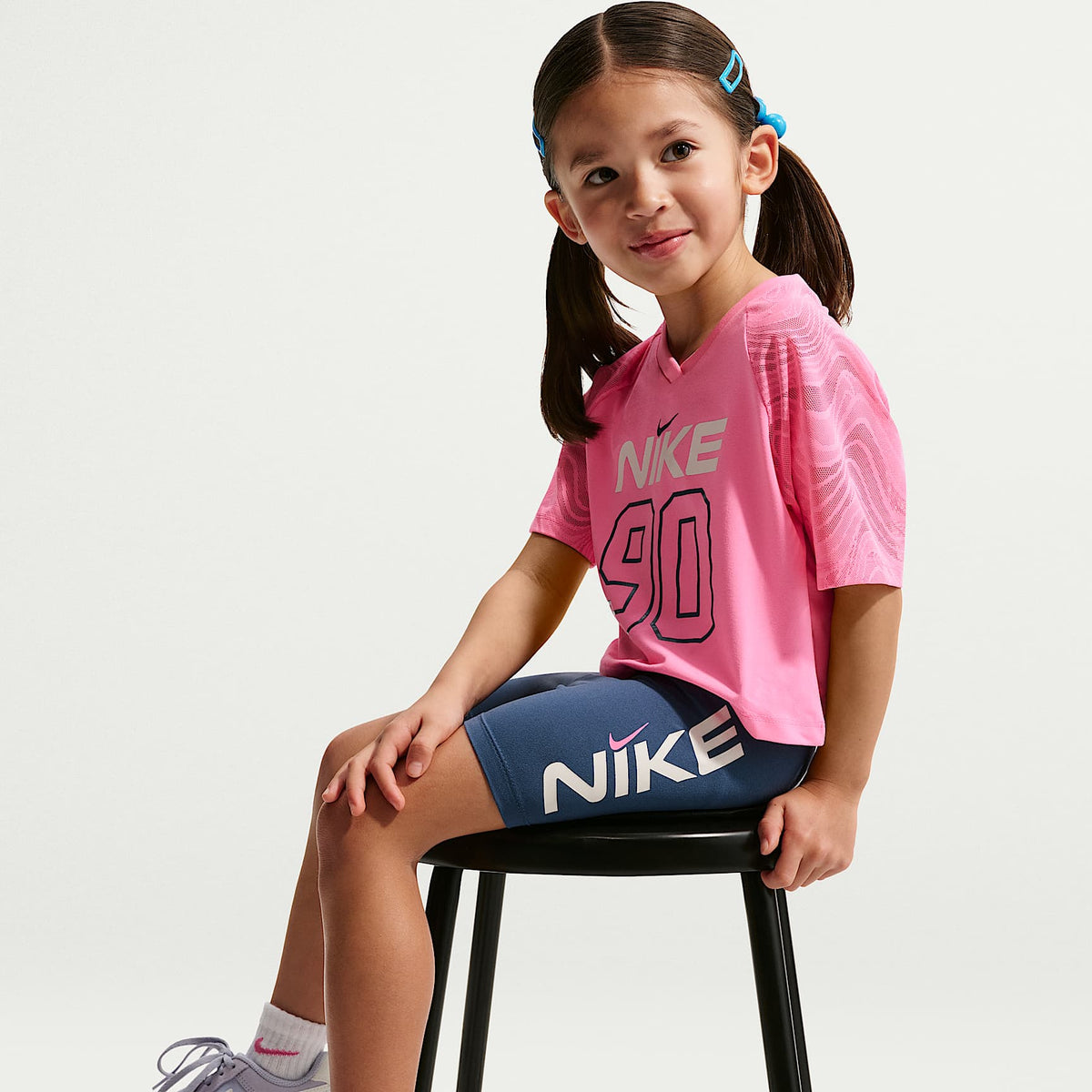 Conjunto de 2 piezas de shorts de ciclismo infantil Dri-FIT Easy Breezy Nike – Azul marino místico – vista 6
