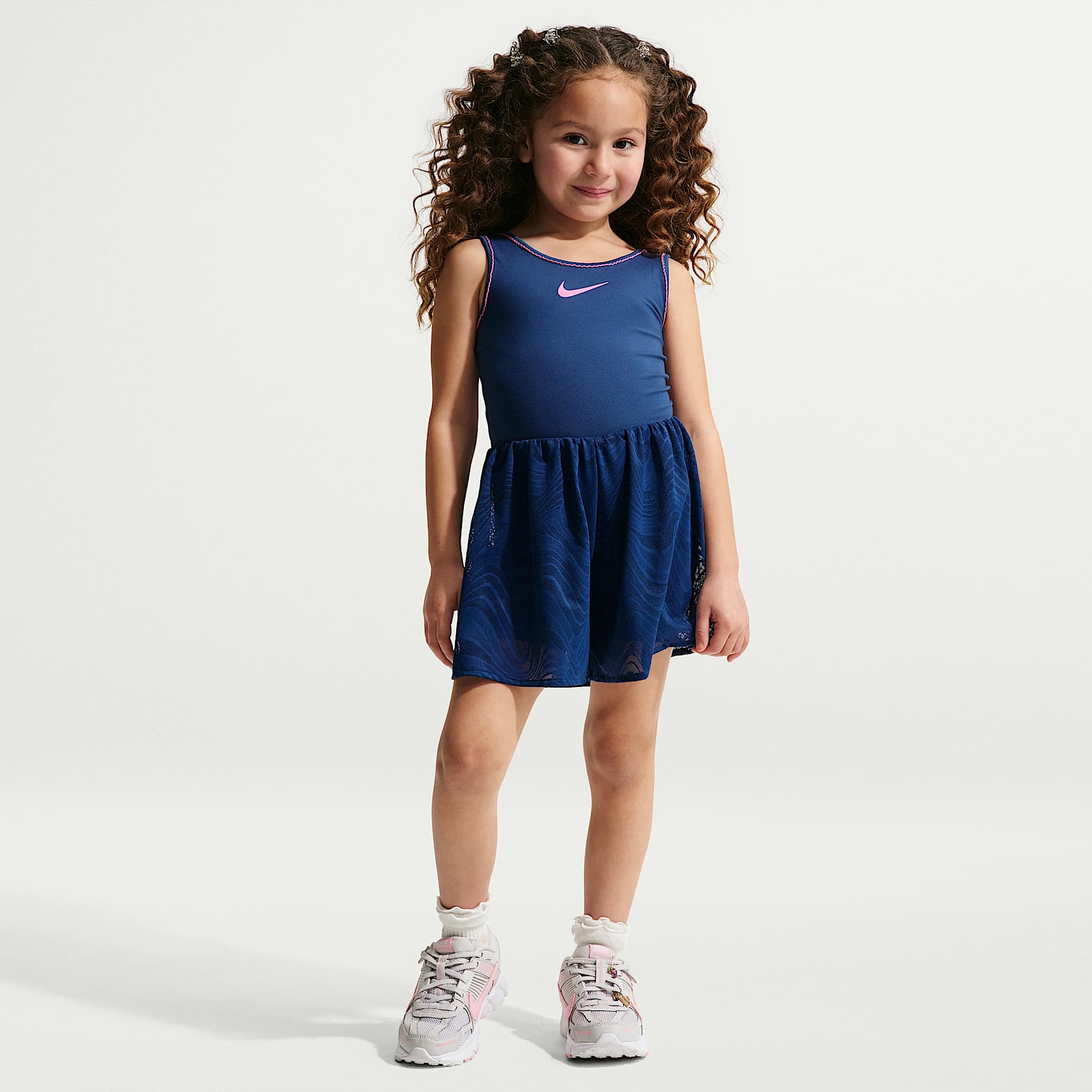 Enterito runsie Dri-FIT Easy Breezy para niños talla pequeña Nike – Azul marino místico – vista 1