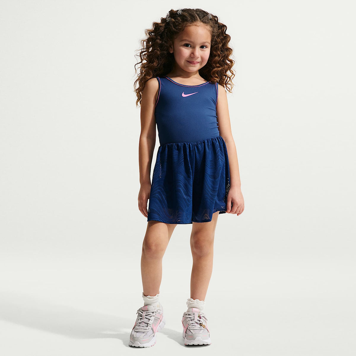 Enterito runsie Dri-FIT Easy Breezy para niños talla pequeña Nike – Azul marino místico – vista 1