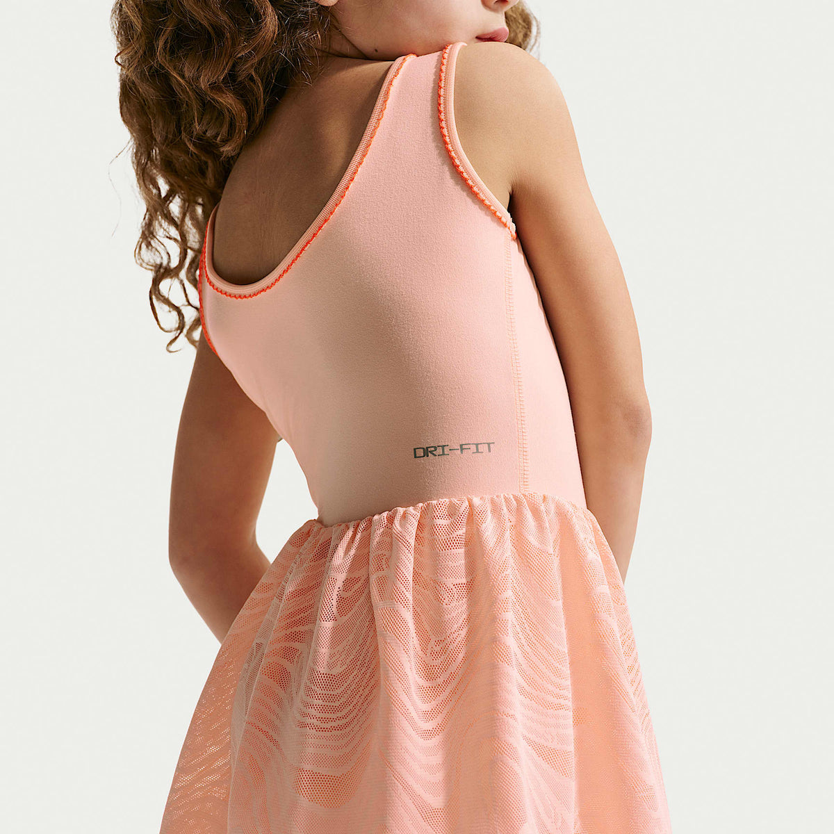 Enterito runsie Dri-FIT Easy Breezy para niños talla pequeña Nike – Naranja ártico – vista 3