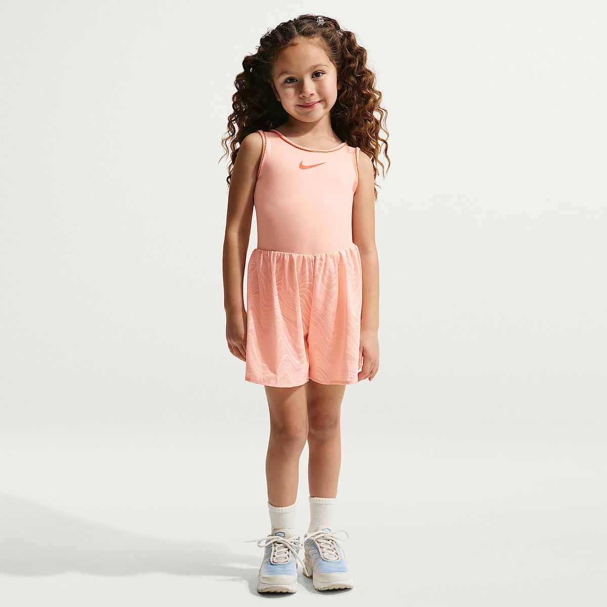 Enterito runsie Dri-FIT Easy Breezy para niños talla pequeña Nike – Naranja ártico – vista 1