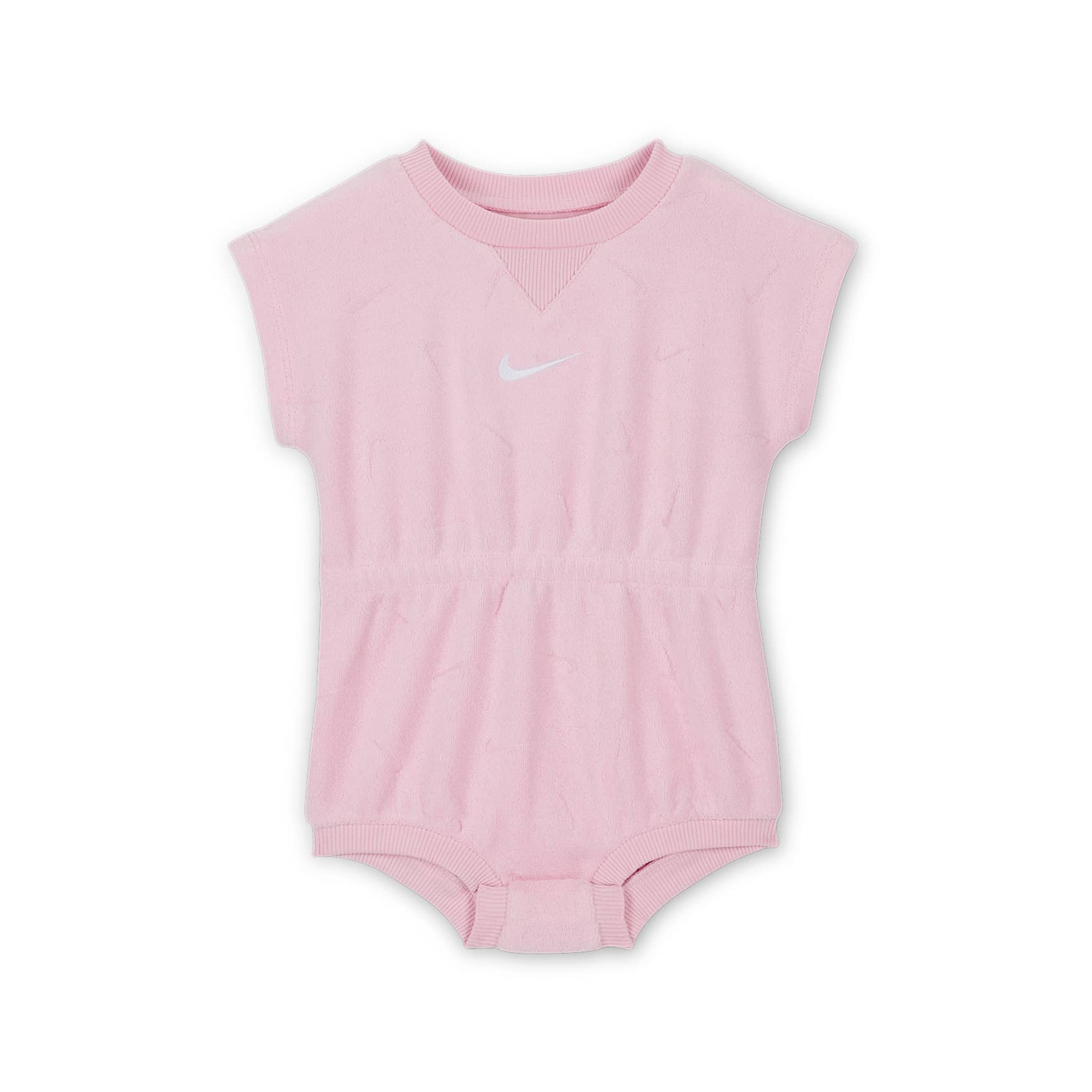 Enterito de felpa tipo toalla jacquard para bebé Nike Essentials – Espuma rosa – vista 1