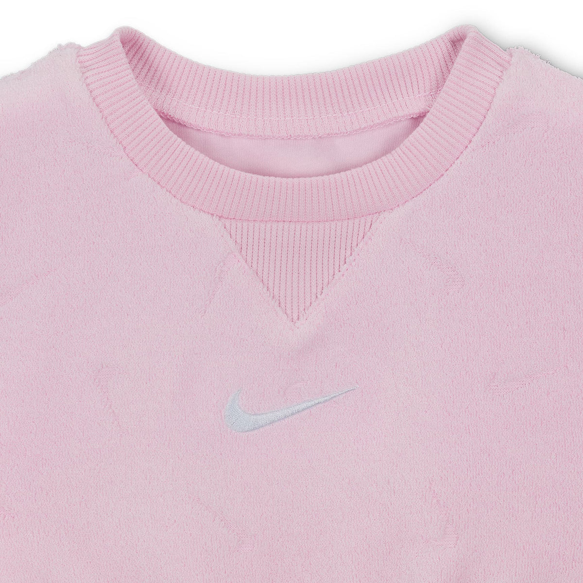 Enterito de felpa tipo toalla jacquard para bebé Nike Essentials – Espuma rosa – vista 3