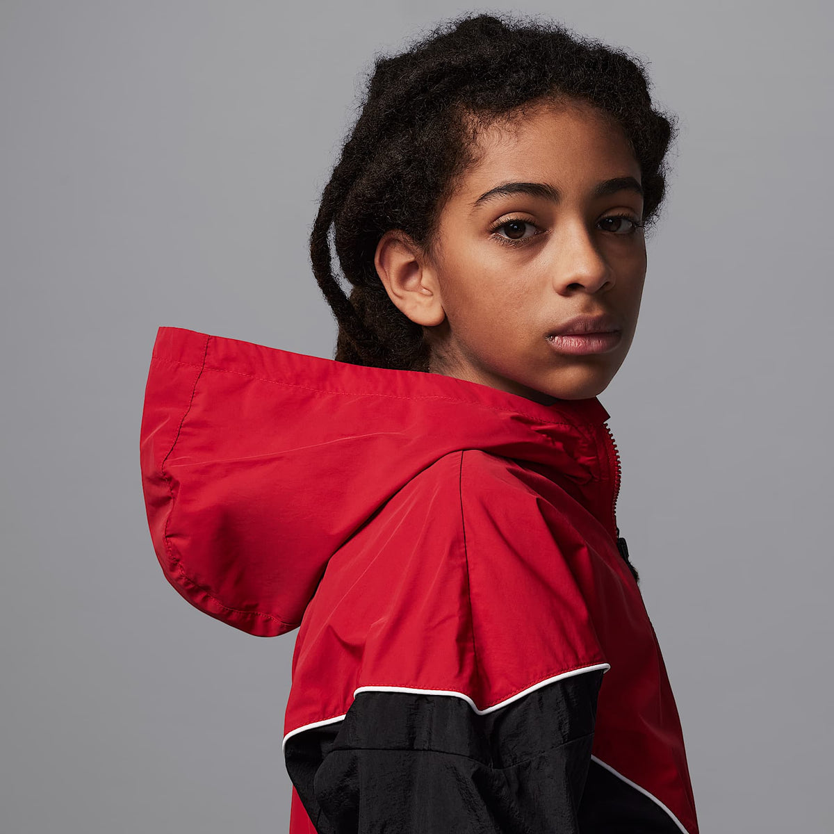 Chamarra Draft Essential para niños talla grande Jordan – Rojo gimnasio – vista 7