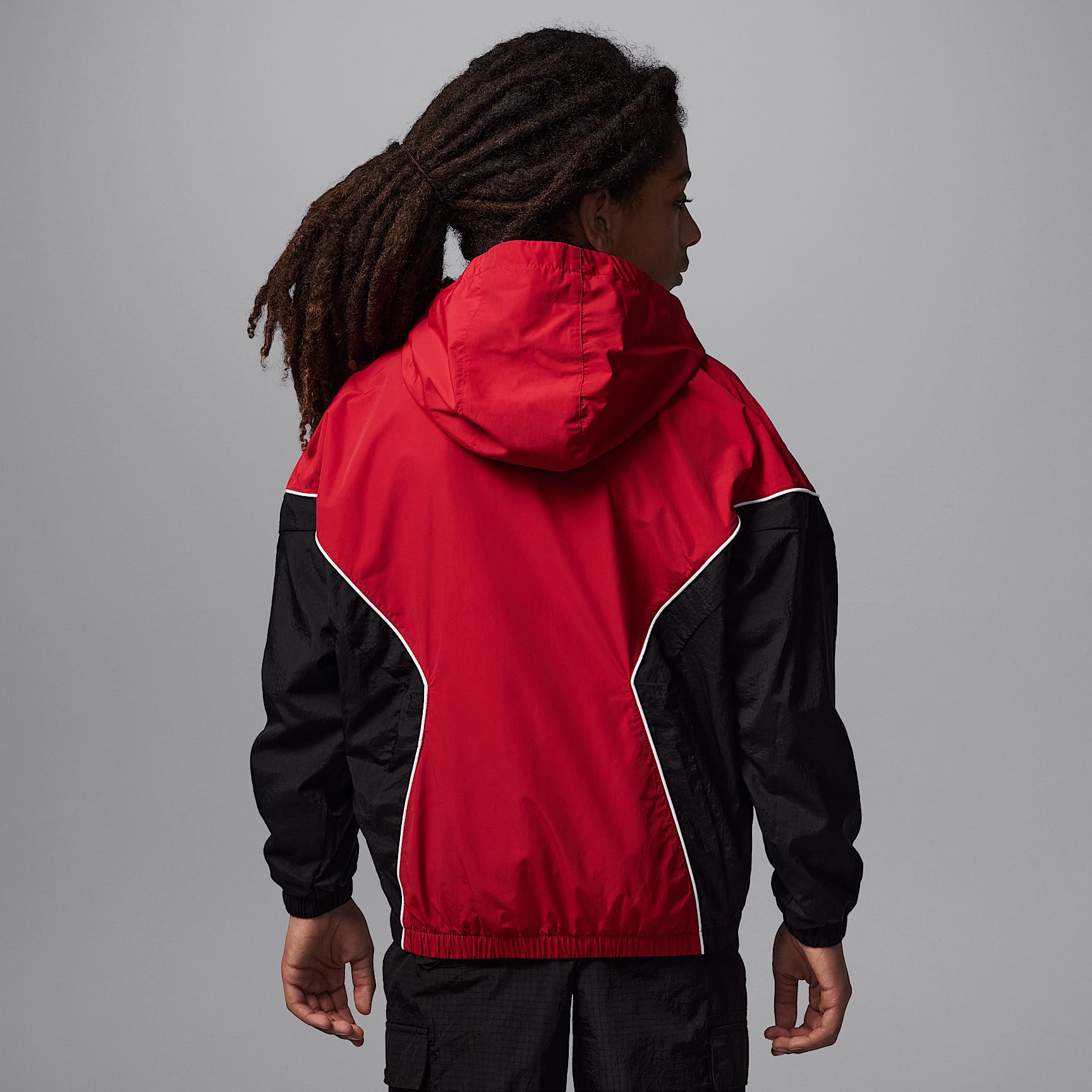 Chamarra Draft Essential para niños talla grande Jordan – Rojo gimnasio – vista 2