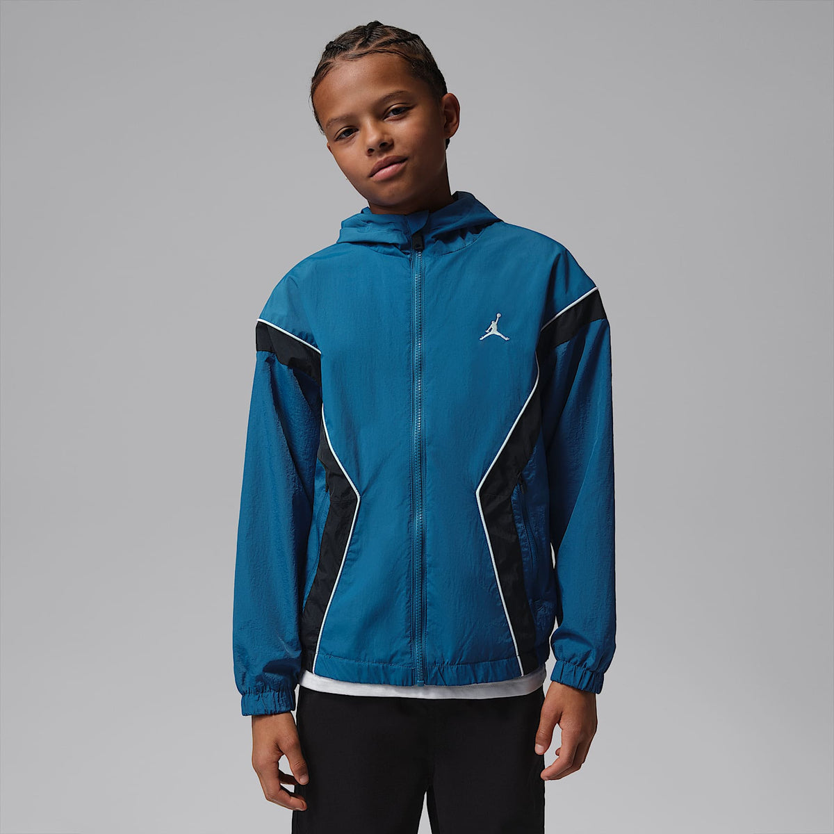 Chamarra Draft Essential para niños talla grande Jordan – Azul genuino – vista 1