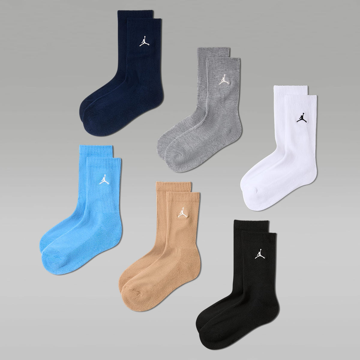 Calcetas para niños (6 pares) Jordan Everyday Essentials – Multicolor/Obsidiana – vista 1