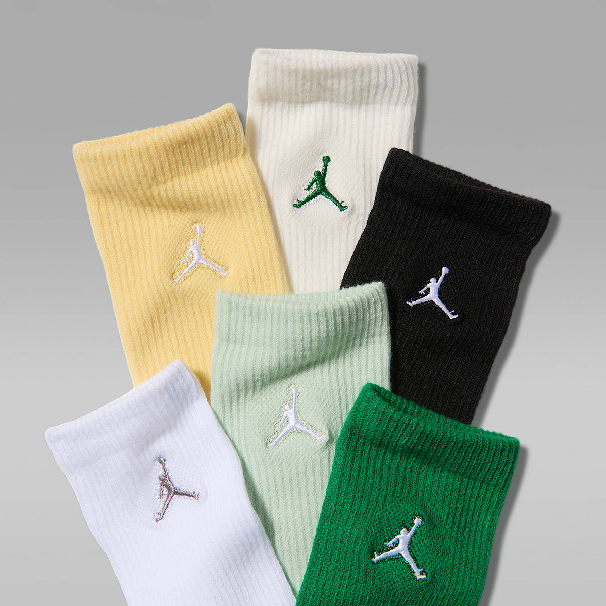 Calcetas para niños (6 pares) Jordan Everyday Essentials – Verde suerte – vista 2