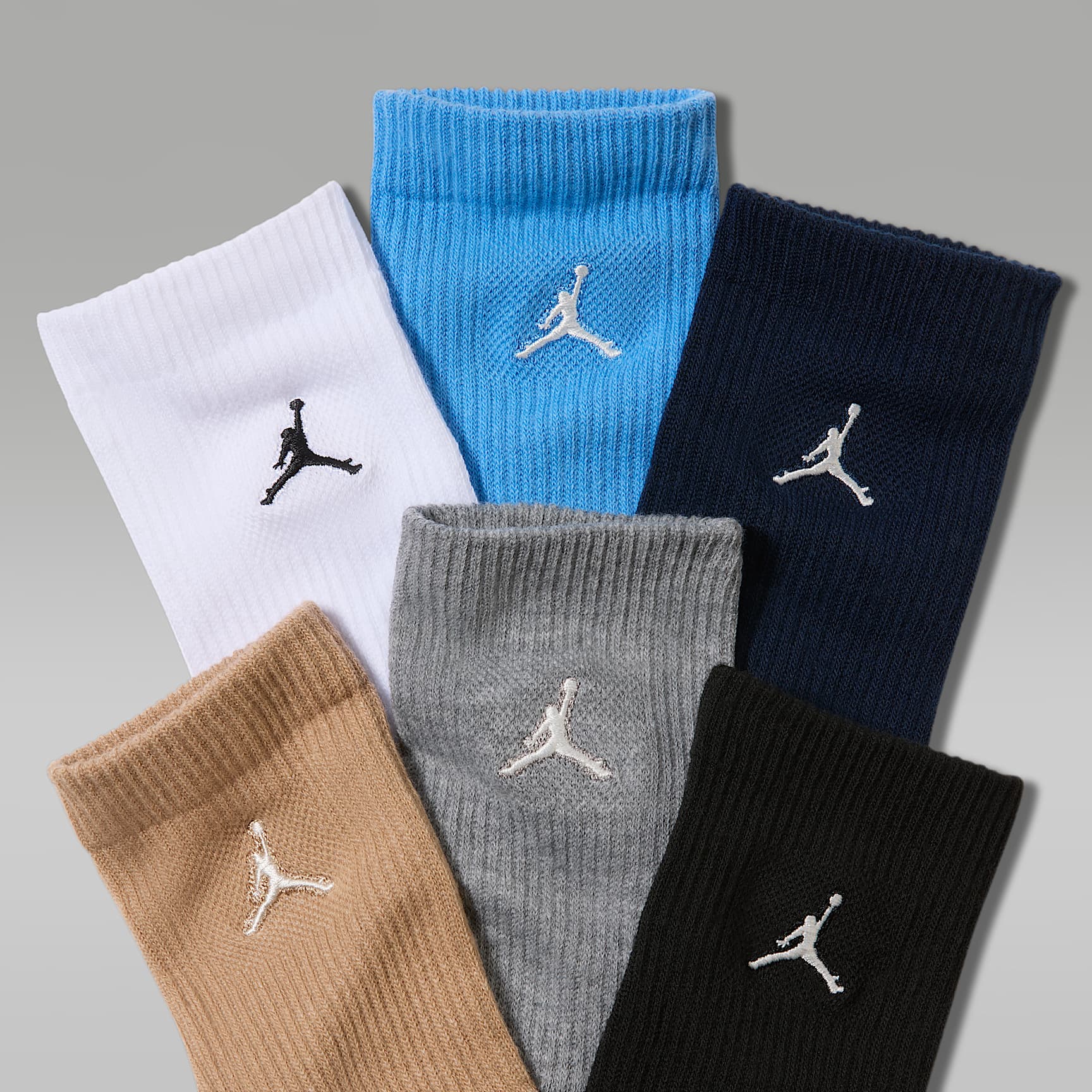 Calcetas para niños (6 pares) Jordan Everyday Essentials – Multicolor/Obsidiana – vista 2