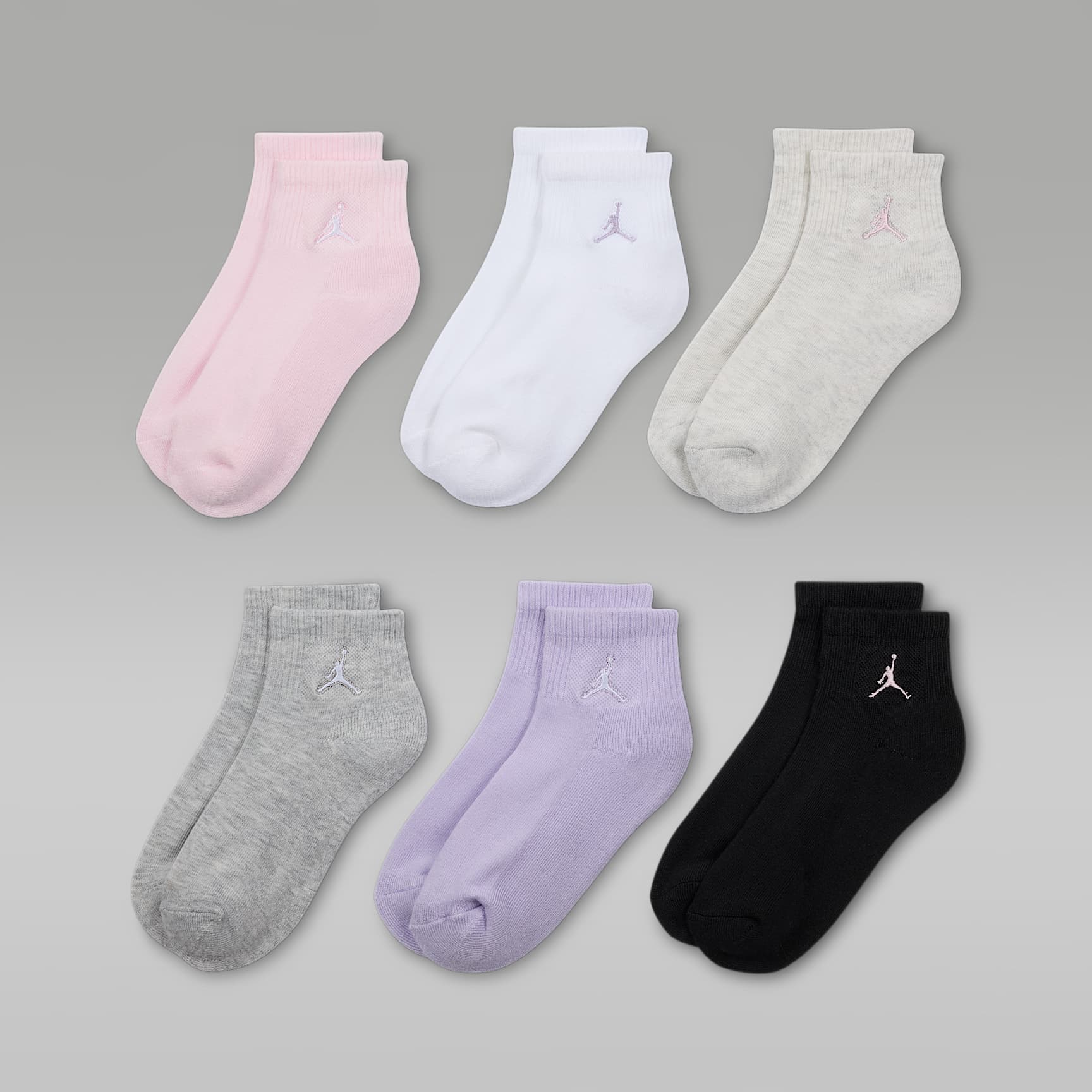 Calcetines al tobillo para niños (6 pares) Jordan Everyday Essentials – Multicolor – vista 2