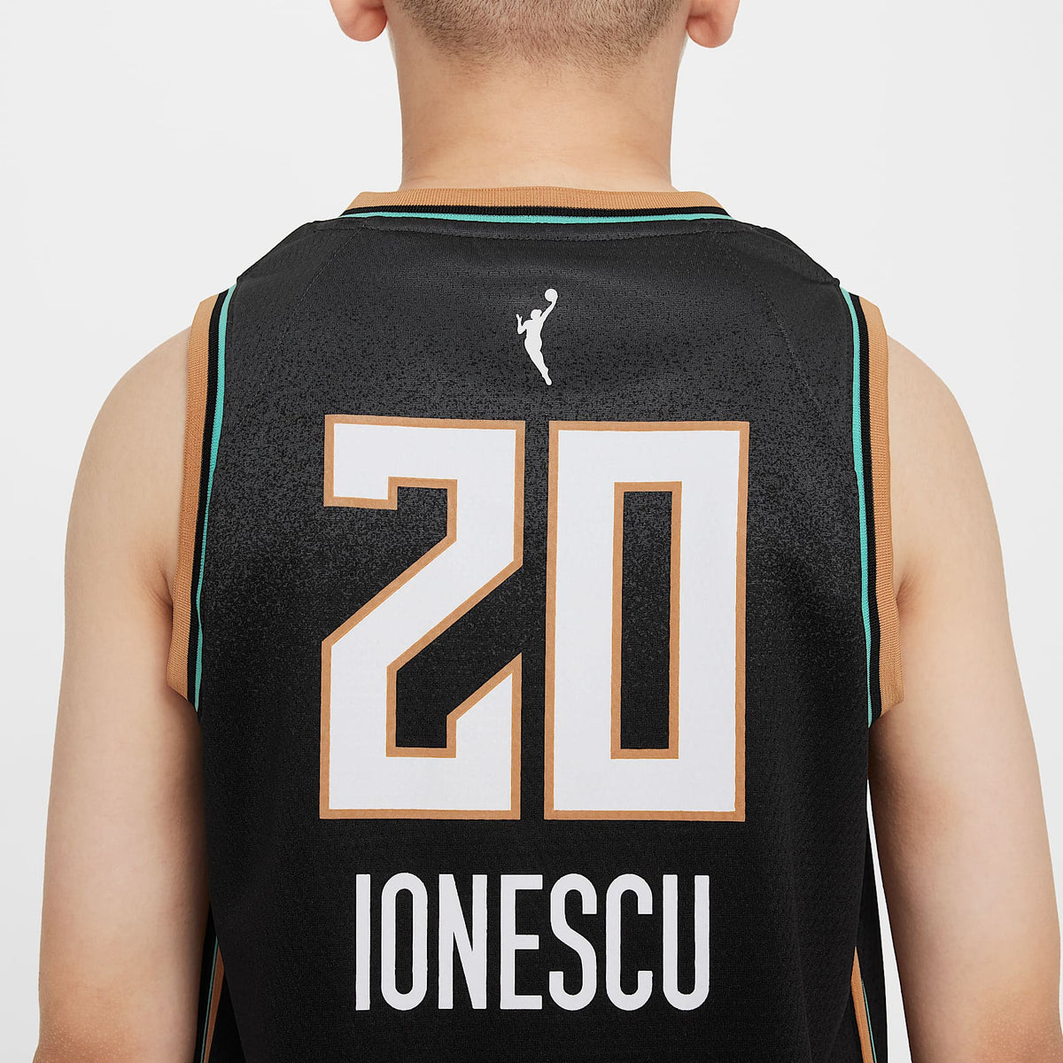 Jersey de la WNBA de alero polivalente Nike Dri-FIT para niño talla grande Sabrina Ionescu New York Liberty 2024 Explorer Edition – Negro – vista 6