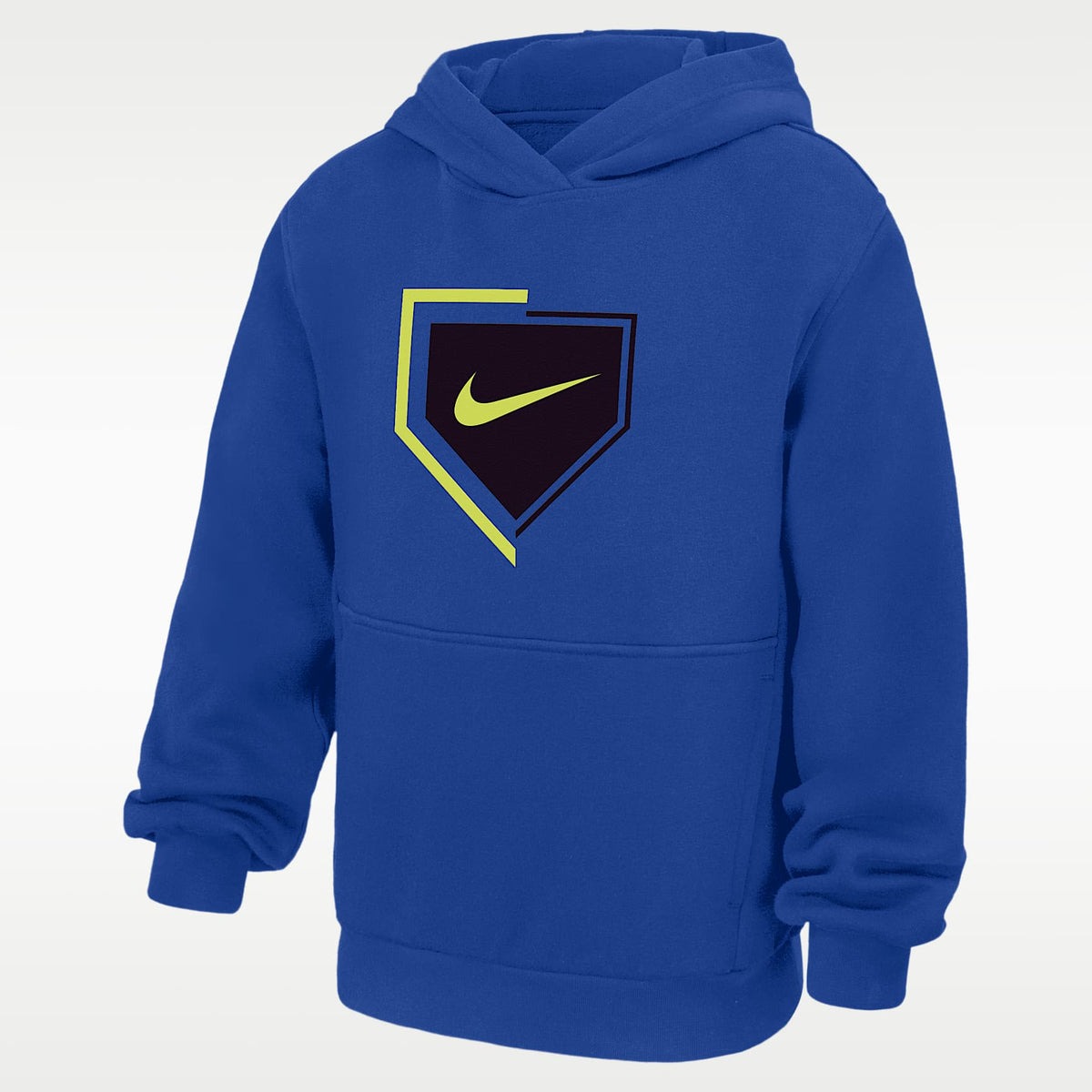 Sudadera con gorro sin cierre de béisbol de tejido Fleece para niños talla grande Nike Club – Royal juego – vista 1