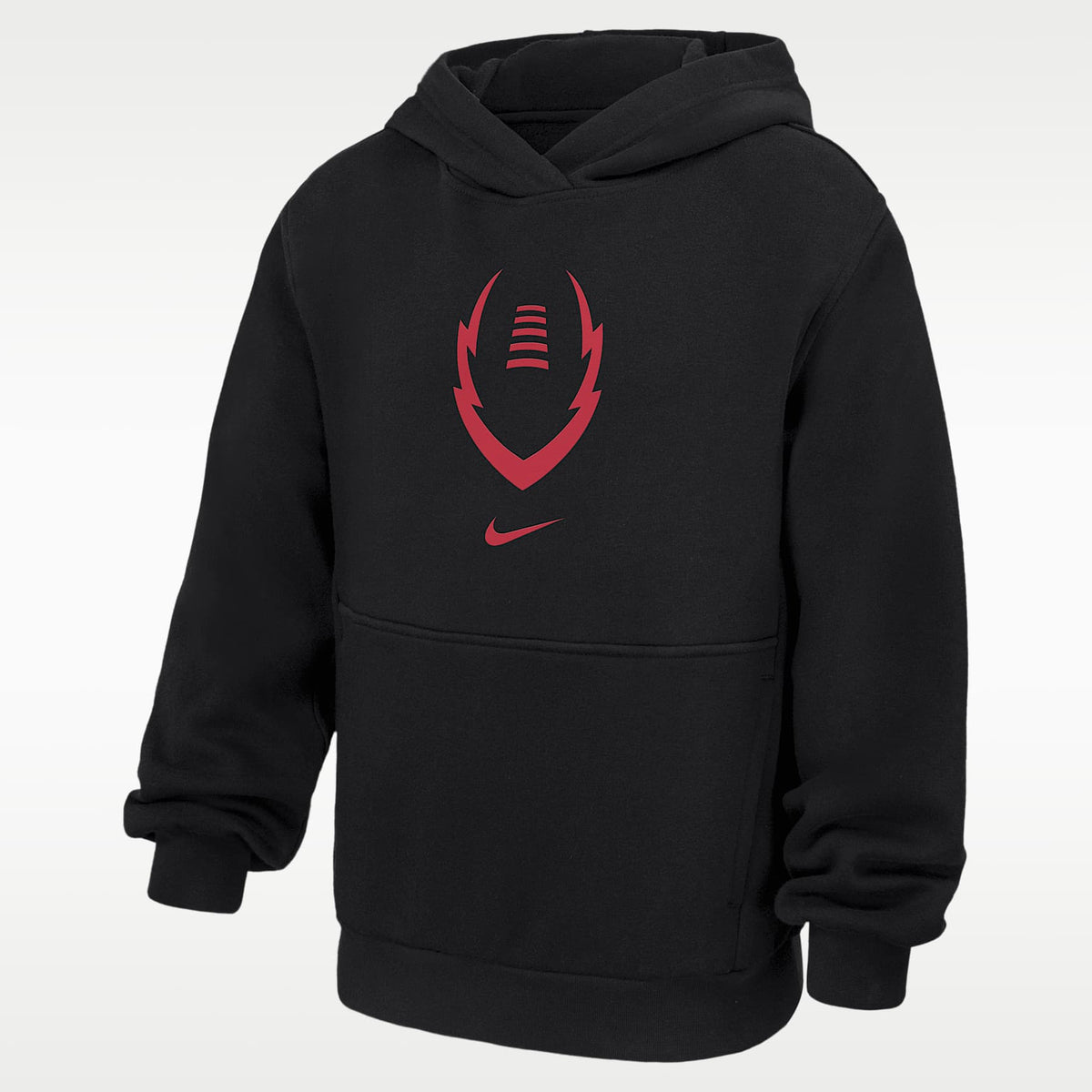 Sudadera con gorro sin cierre de futbol de tejido Fleece para niños talla grande Nike Club – Negro – vista 1