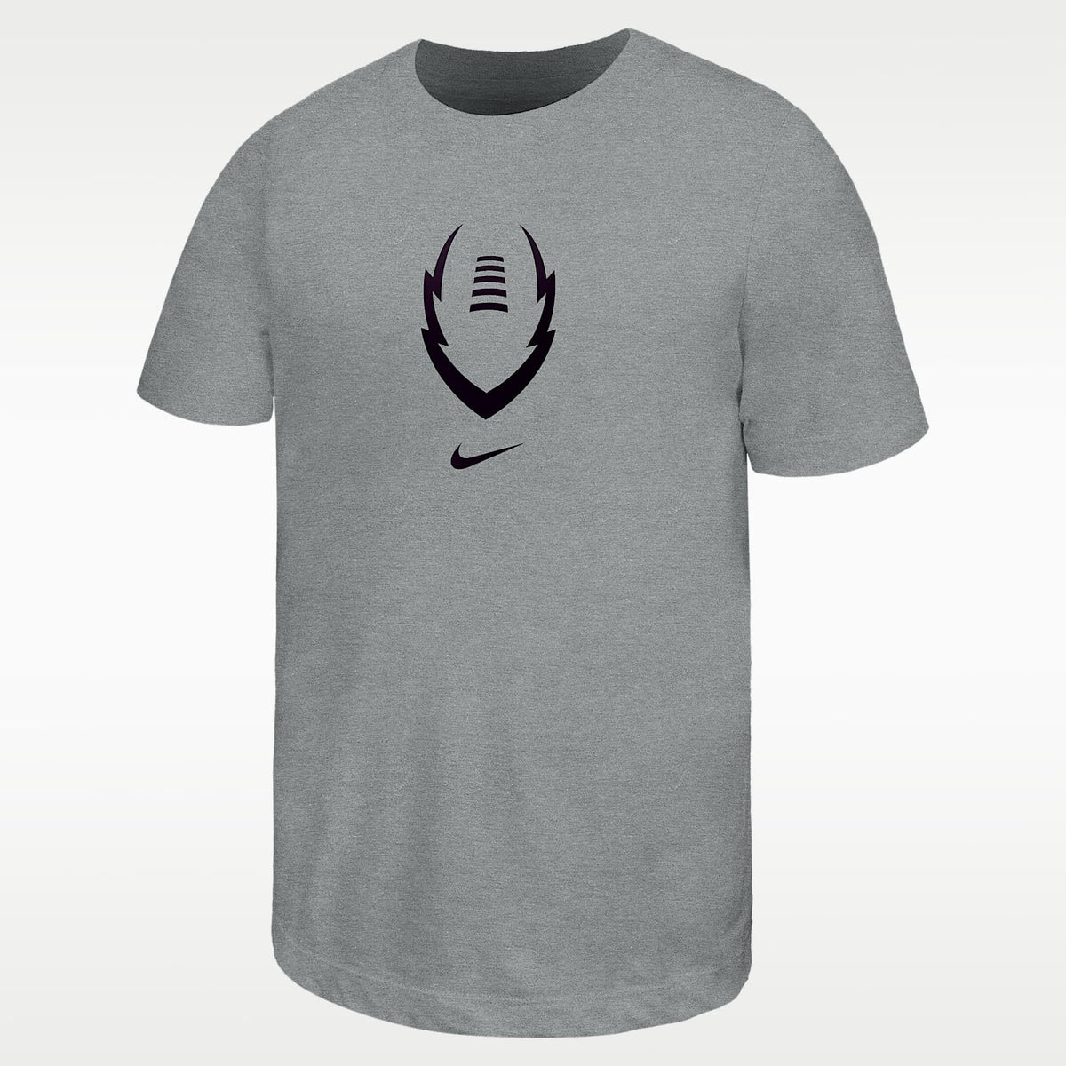 Playera de futbol para niños talla grande Nike Swoosh – Gris oscuro jaspeado – vista 1