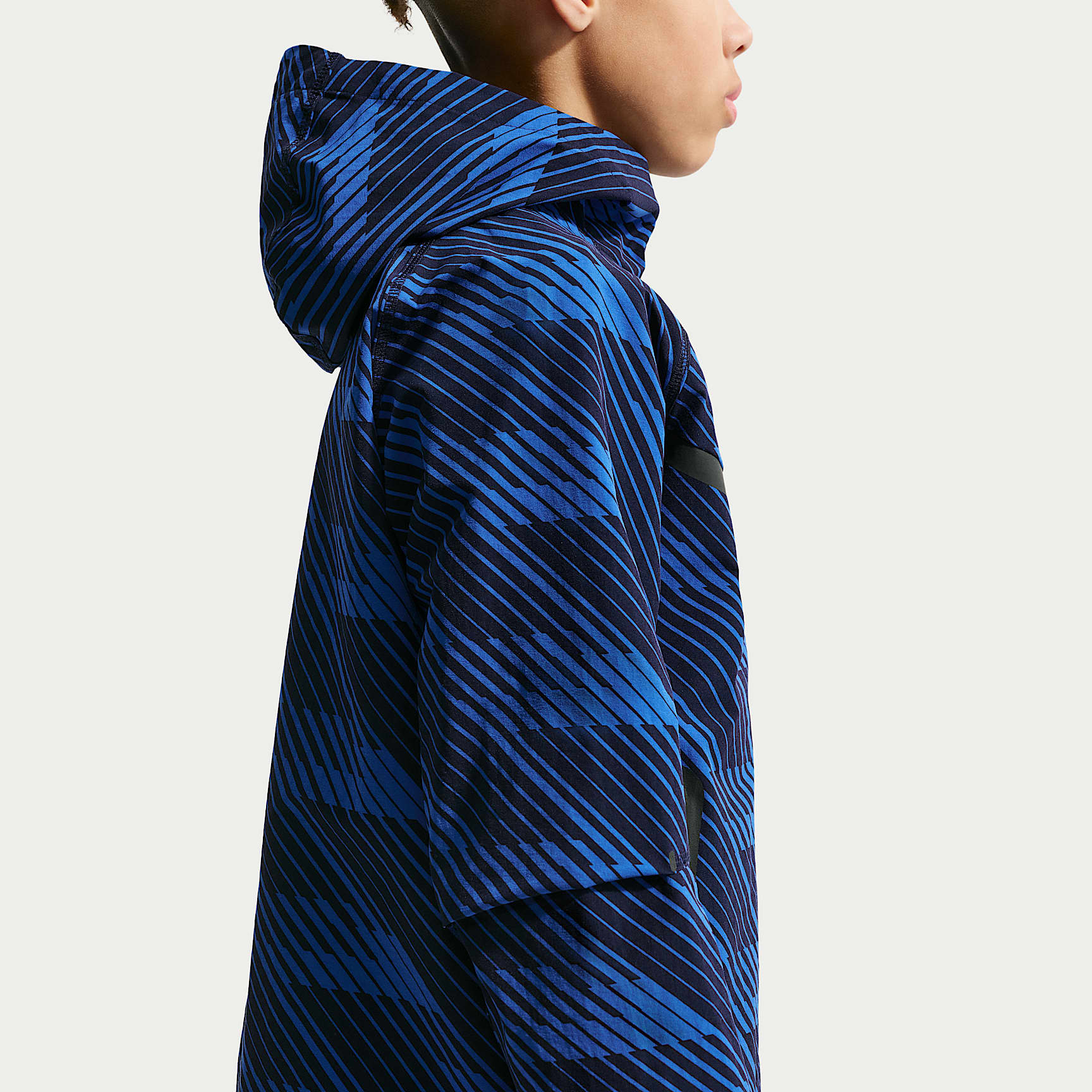 Chamarra de fútbol Nike de cierre completo Francia Tech para niños talla grande – Royal juego/Cobre metálico – vista 2