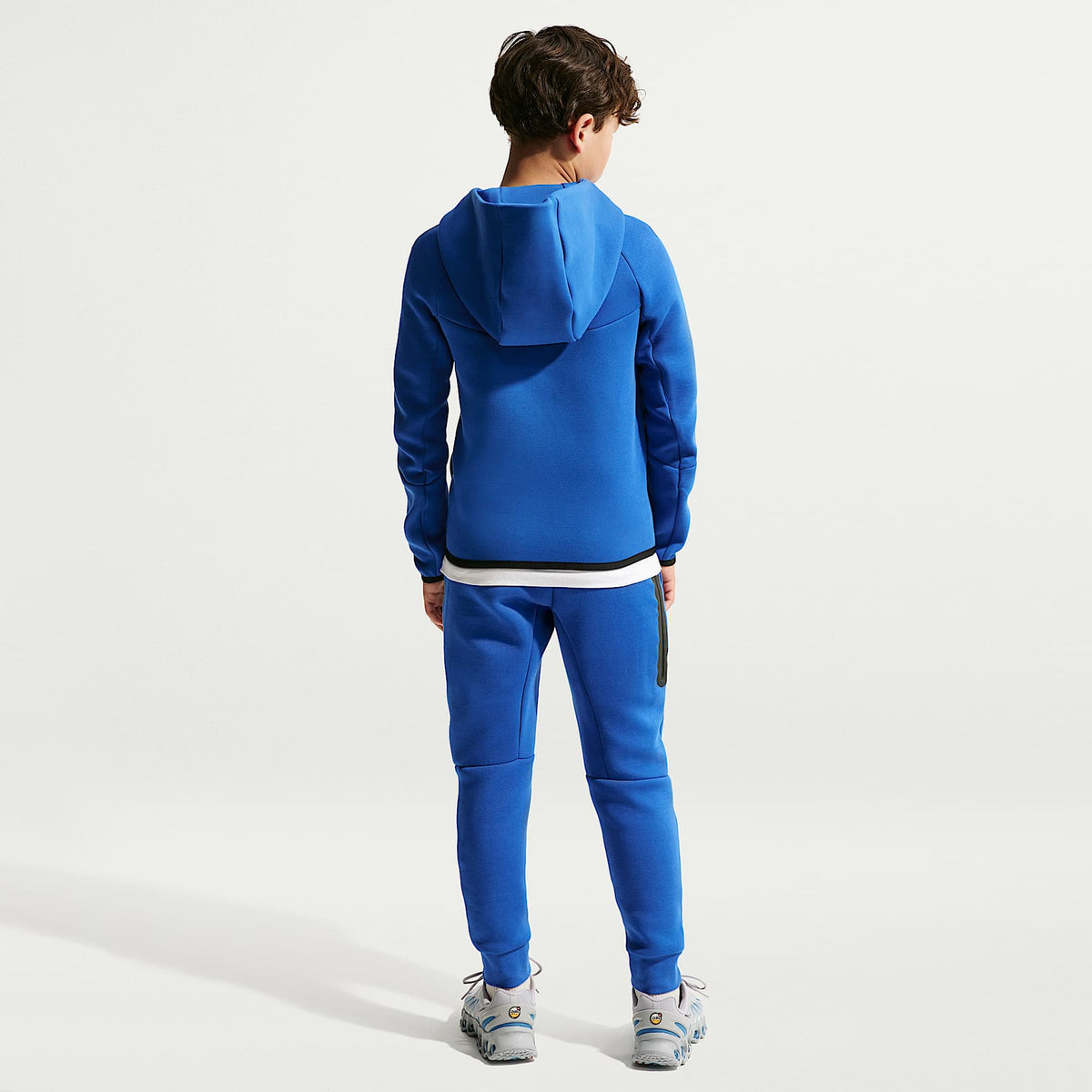 Sudadera con gorro de fútbol Nike de cierre completo para niños talla grande Francia Tech Fleece – Royal juego/Cobre metálico – vista 5