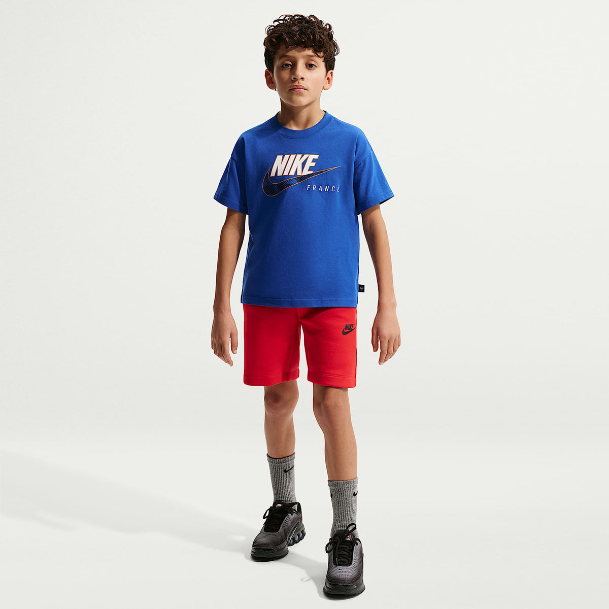 Playera de fútbol Nike para niños talla grande FFF – Royal juego – vista 4