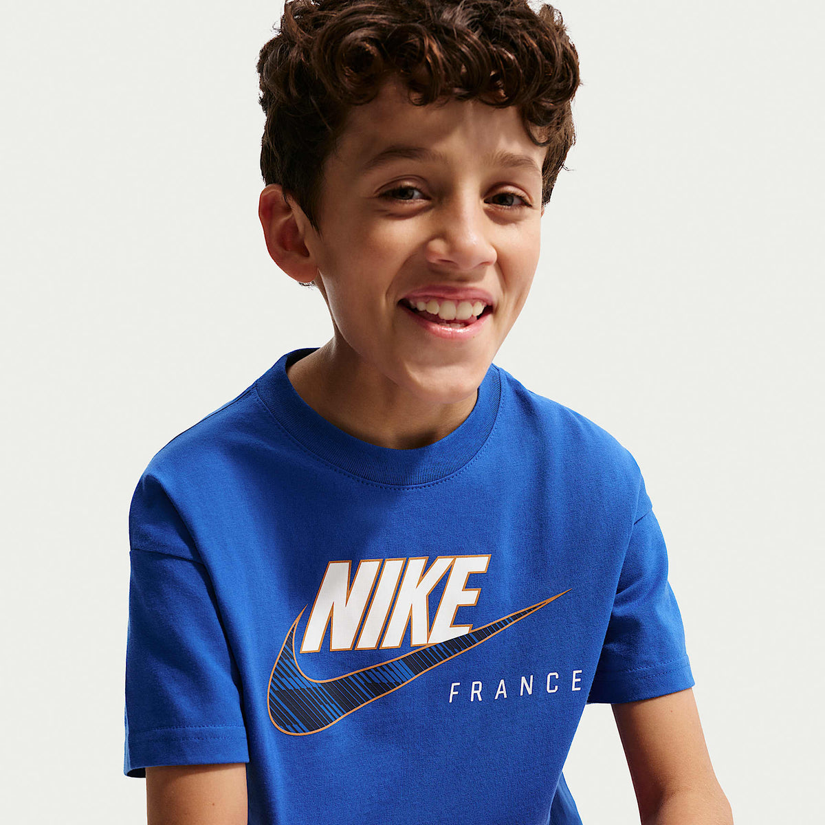 Playera de fútbol Nike para niños talla grande FFF – Royal juego – vista 3