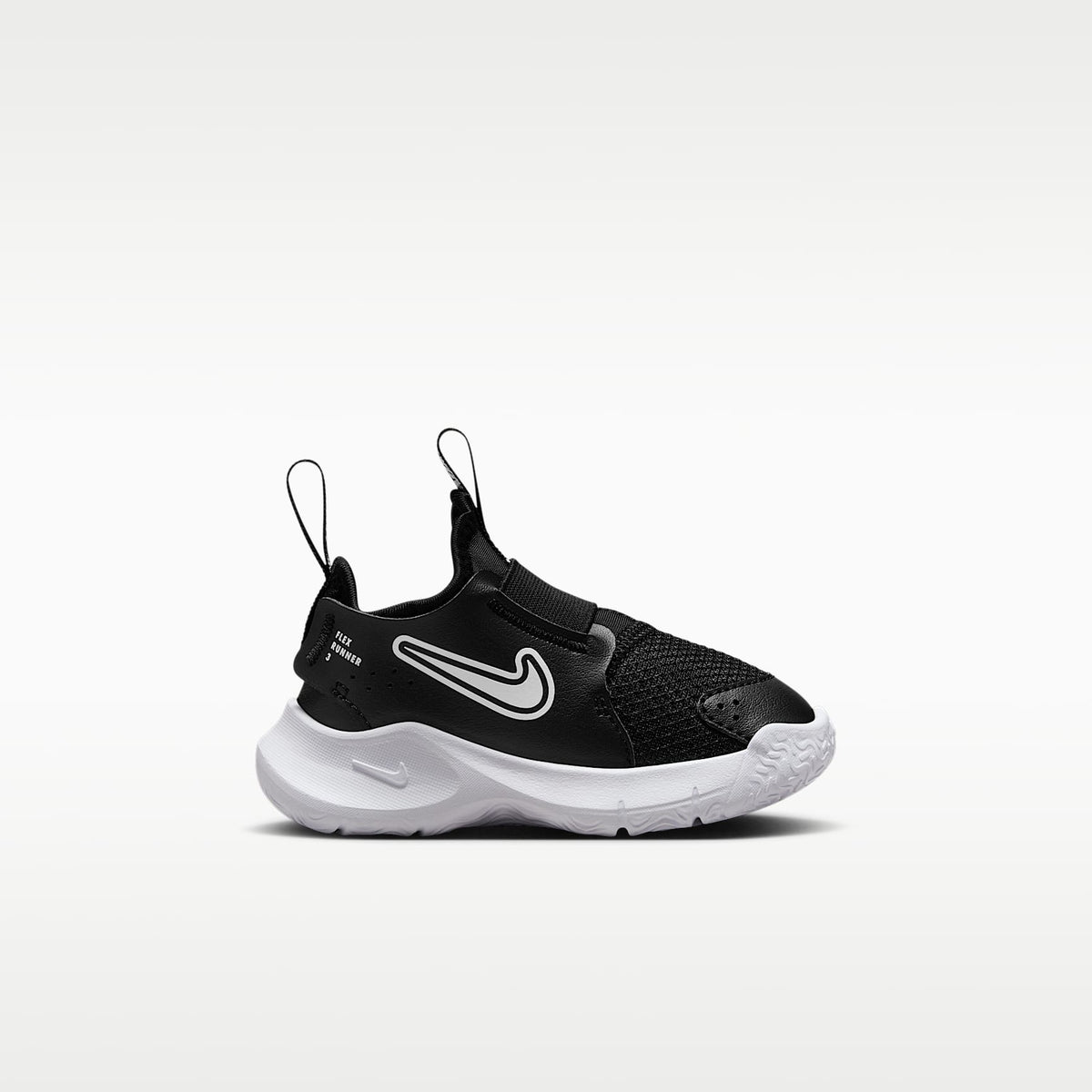 Nike Flex Runner 3 – Negro/Blanco – vista 3